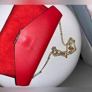 Red Aldo envelope purse